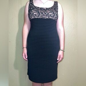 Sleeveless Calvin Klein dress with embellished bodice